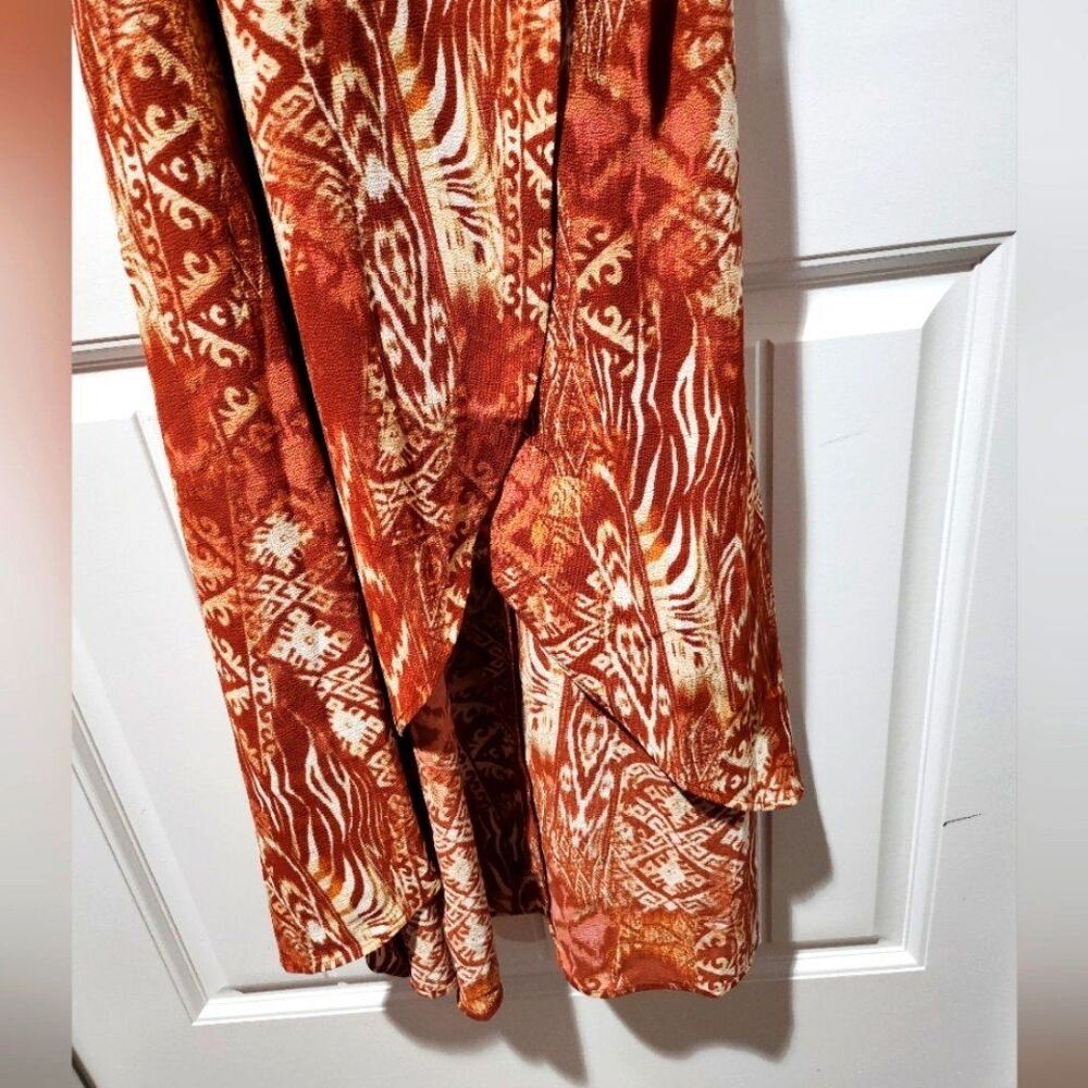 Versona Animal Aztec Faux Wrap Maxi Dress | Size Small - Picture 3 of 9